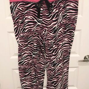 CUTE, soft, warm & comfy🖤🩷Striped pink/black lounge pants- Woman’s Sz 3X!